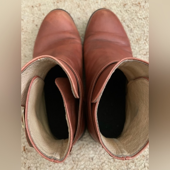 Hush Puppies Brown Leather Ankle Boots Size 6 - Picture 7 of 8